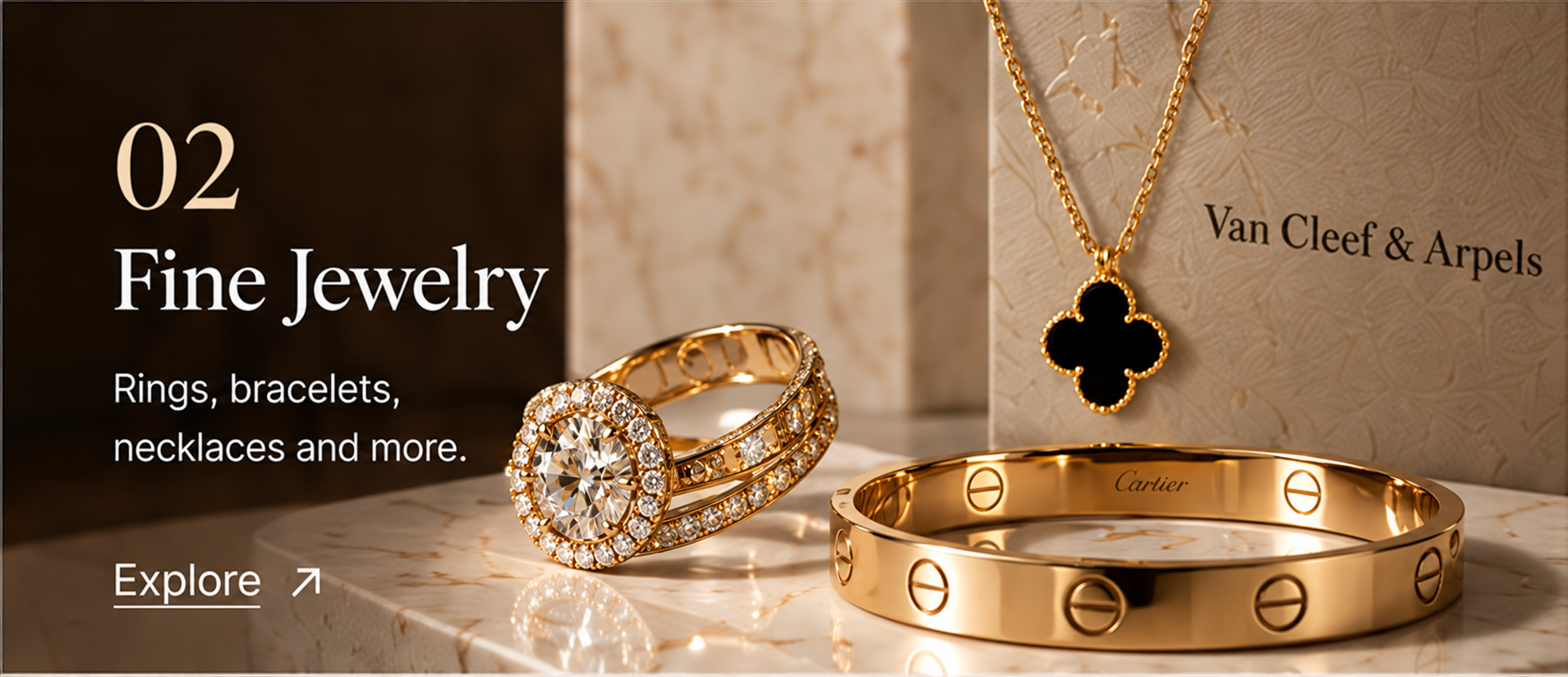 02 Fine Jewelry — Rings, bracelets, necklaces and more. Explore ↗