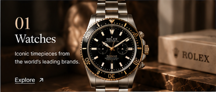 01 Watches — Iconic timepieces from the world's leading brands. Explore ↗